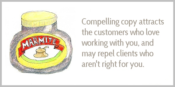 Compelling copy attracts the right clients