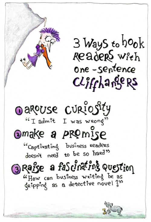 3 ways to hook readers with one-sentence cliffhangers