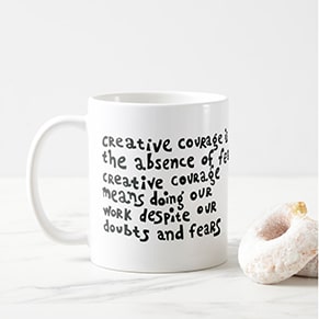 Creative Courage Mug for Writers (Back)