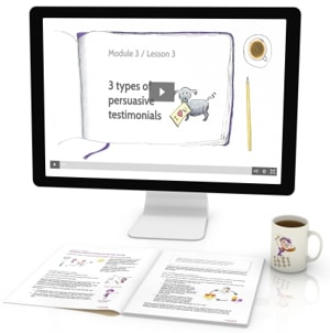 copywriting course w illustrated videos and transcripts